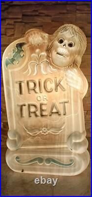 Vintage Halloween Blow Mold Trick Or Treat Tombstone 29 General Foam Plastics