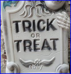 Vintage Halloween Blow Mold Trick Or Treat Tombstone 29 General Foam Plastics
