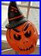 Vintage Halloween Blow Mold Ugly Pumpkin On A Stick Rattle Jack O’ Lantern
