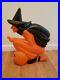Vintage Halloween Blow Mold Witch On Broom Union Don Featherstone