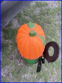 Vintage Halloween Don Featherstone Pumpkin Head Scarecrow Blow Mold Union 1995
