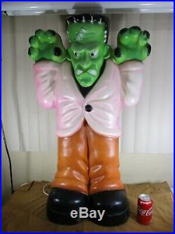Vintage Halloween Frankenstein Lighted Blow Mold Lawn Decor 36 by General Foam