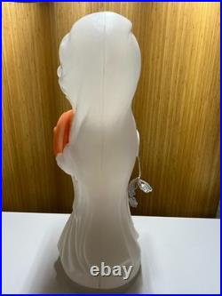 Vintage Halloween Ghost Holding Pumpkin Light Up Blow Mold 34 General Foam