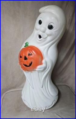Vintage Halloween Ghost&Pumpkin Light Up Blow Mold 34Porch, Yard, Home Decor