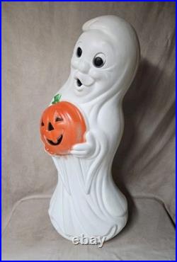 Vintage Halloween Ghost&Pumpkin Light Up Blow Mold 34Porch, Yard, Home Decor