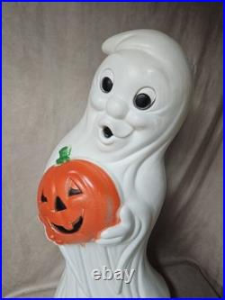 Vintage Halloween Ghost&Pumpkin Light Up Blow Mold 34Porch, Yard, Home Decor