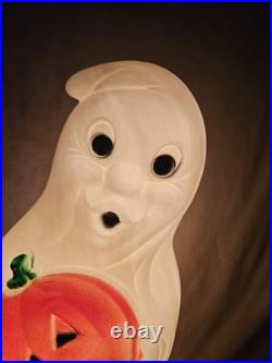 Vintage Halloween Ghost&Pumpkin Light Up Blow Mold 34Porch, Yard, Home Decor