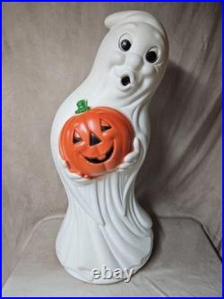 Vintage Halloween Ghost&Pumpkin Light Up Blow Mold 34Porch, Yard, Home Decor