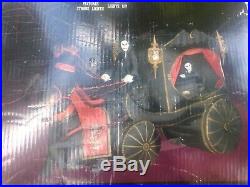 Vintage Halloween Inflatable Horse Carriage With Reaper Gemmy Blow Up Huge 12
