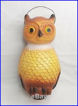 Vintage Halloween Owl Blow Mold Union Products Inc Leominster MA. 01453