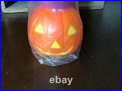 Vintage Halloween Plastic Blowmold Blow Mold Witch Union Featherstone WithLight