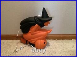 Vintage Halloween Plastic Blowmold Flying Witch Union Don Featherstone Rare