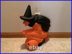 Vintage Halloween Plastic Blowmold Flying Witch Union Don Featherstone Rare