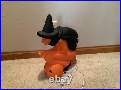 Vintage Halloween Plastic Blowmold Flying Witch Union Don Featherstone Rare