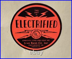 Vintage Halloween Plastic Vaccuform Blow Mold Flatback Plaque Star Band Co USA