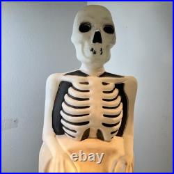 Vintage Halloween RIP Tombstone Skeleton Headstone Blow Mold Empire Works Flaws Vintage Halloween RIP Tombstone Skeleton Headstone Blow Mold Empire Works Flaws