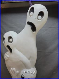 Vintage Halloween Union Blow Mold Ghost Stack Bat Tombstone 1995 Light Up