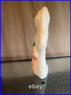 Vintage Happy Ghost With Pumpkins Blow Mold Halloween Yard Decor From 90's