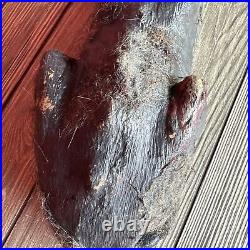 Vintage Haunted House Creepy Spooky Black Cat Blow Mold Hand Crafted Decoration