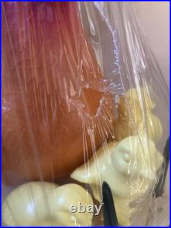 Vintage Hen and Chicks Plastic Blow Mold Lawn Ornament Union Products Inc New