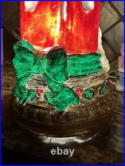 Vintage Holiday Living Blow Mold 30 Candle Sticks Christmas Original Box