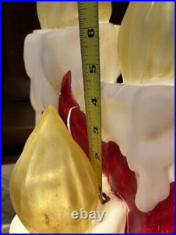 Vintage Holiday Living Blow Mold 30 Candle Sticks Christmas Original Box