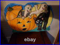 Vintage JOL Halloween Plastic Vaccuform Blow Mold Flatback Plaque Star Band Co