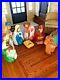Vintage Large 7 Piece Nativity Scene Blow Mold Set By General Foam Mfg