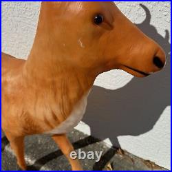 Vintage Large Santa's Best Lighted Reindeer Blow Mold Rare Christmas Retro