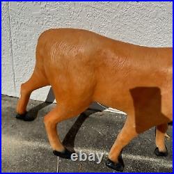 Vintage Large Santa's Best Lighted Reindeer Blow Mold Rare Christmas Retro