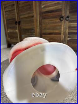 Vintage Light Up Blow Mold Waving Santa Christmas General Foam Plastics 40