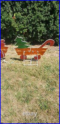 Vintage Light Up Holographic Christmas Train Santa Holiday Outdoor Yard Decor