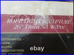 Vintage Light Up Holographic Christmas Train Santa Holiday Outdoor Yard Decor