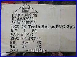 Vintage Light Up Holographic Christmas Train Santa Holiday Outdoor Yard Decor