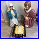 Vintage Lighted Christmas Nativity LARGE 39 Joseph Mary Jesus Blow Mold USA