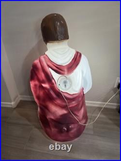 Vintage Lighted Christmas Nativity LARGE 39 Joseph Mary Jesus Blow Mold USA