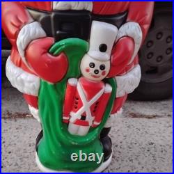 Vintage Lighted Santa Christmas Blow Mold 38 Grand Venture with Light Not Tested