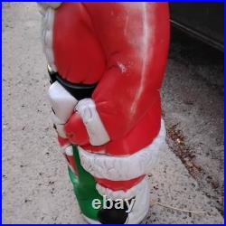Vintage Lighted Santa Christmas Blow Mold 38 Grand Venture with Light Not Tested