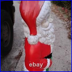 Vintage Lighted Santa Christmas Blow Mold 38 Grand Venture with Light Not Tested