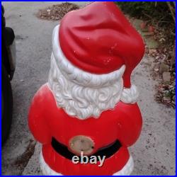 Vintage Lighted Santa Christmas Blow Mold 38 Grand Venture with Light Not Tested
