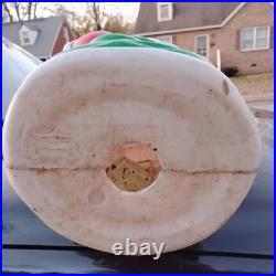 Vintage Lighted Santa Christmas Blow Mold 38 Grand Venture with Light Not Tested