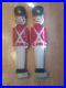 Vintage Lot of 2 Nutcracker Soldiers Union Products 30 Blow Mold + Cords 1987