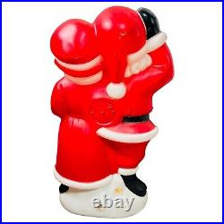 Vintage Mr & Mrs Clause Light Up Blow Mold Christmas Decoration 1978 Empire
