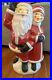 Vintage Mr & Mrs Santa Claus Light Up Blow Mold Christmas Decoration 1978