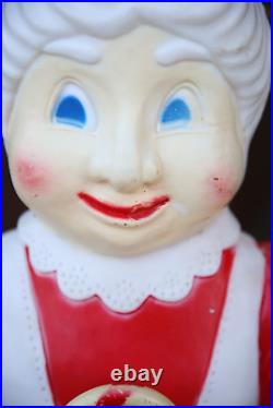 Vintage Mrs. Santa Clause Blow Mold Light Don Featherstone Union Products 40