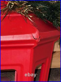 Vintage Municipal Christmas Decoration Lantern Lighted Red Blow Mold