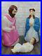 Vintage NATIVITY SET Mary Joseph Baby Jesus Lighted Christmas Blow Mold 26