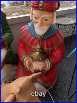 Vintage Nativity Lighted Blow Molds by General Foam Corp 7 Different Pieces