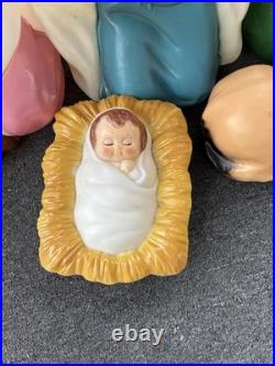 Vintage Nativity Lighted Blow Molds by General Foam Corp 7 Different Pieces