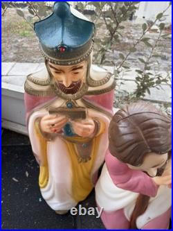 Vintage Nativity Lighted Blow Molds by General Foam Corp 7 Different Pieces